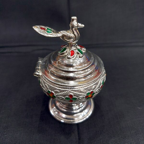Gitanjali Silver Peacock Kumkum Bharani SKB001