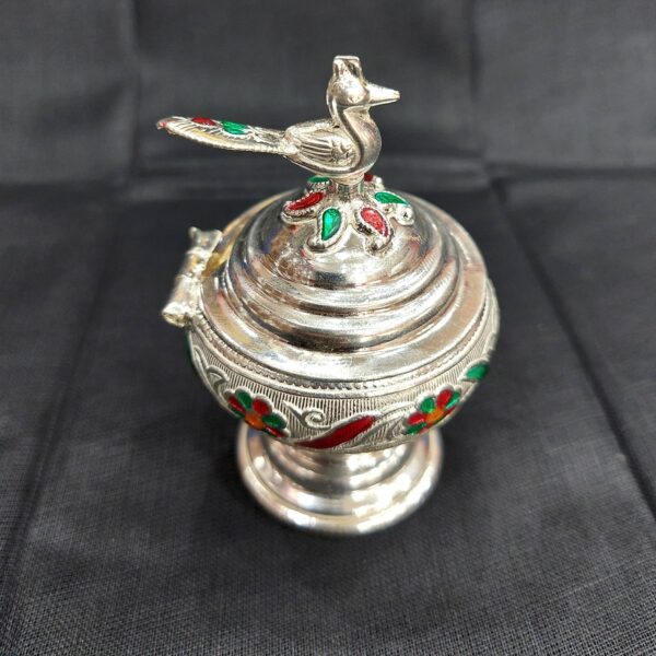 Gitanjali Silver Peacock Kumkum Bharani SKB002