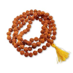 Gitanjali Natural 5 Mukhi Rudraksha Mala 7mm