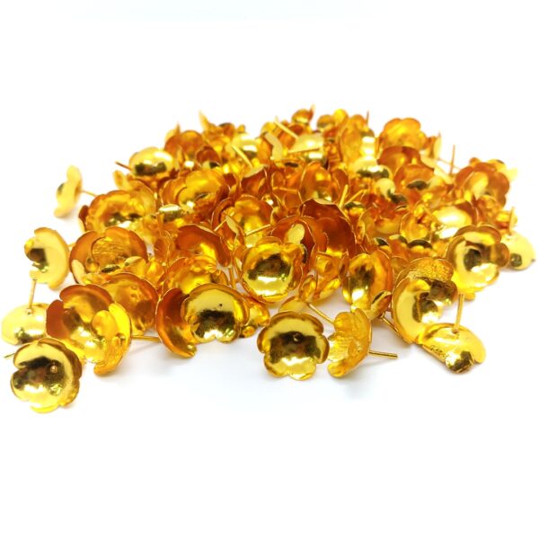 gold polished silver flowers