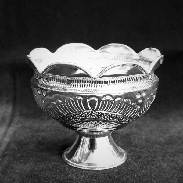 gitanjali silver flower bowl for pooja
