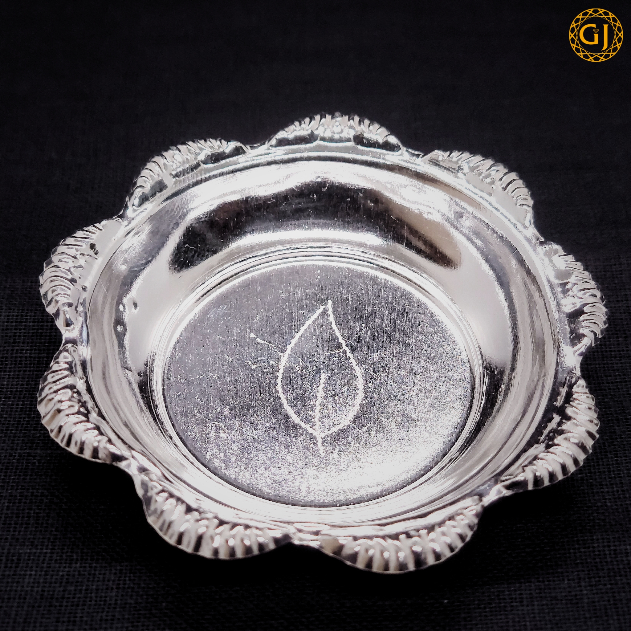 silver prasadam plate