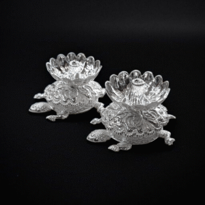 Silver Tortoise Diya
