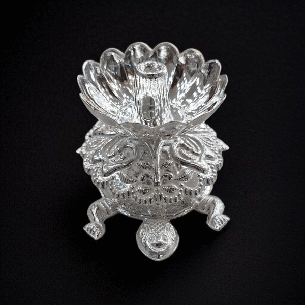 Silver Tortoise Diya