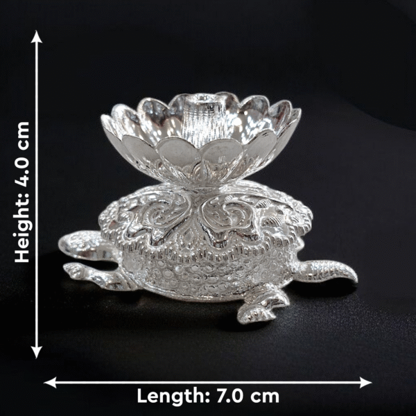 Silver Tortoise Diya