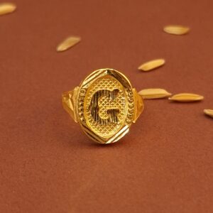 letter Gold Ring