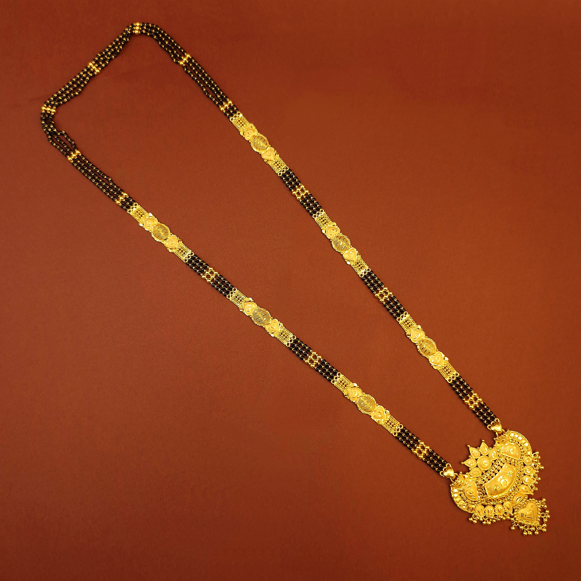 Gold Black Beads Mangalasutra