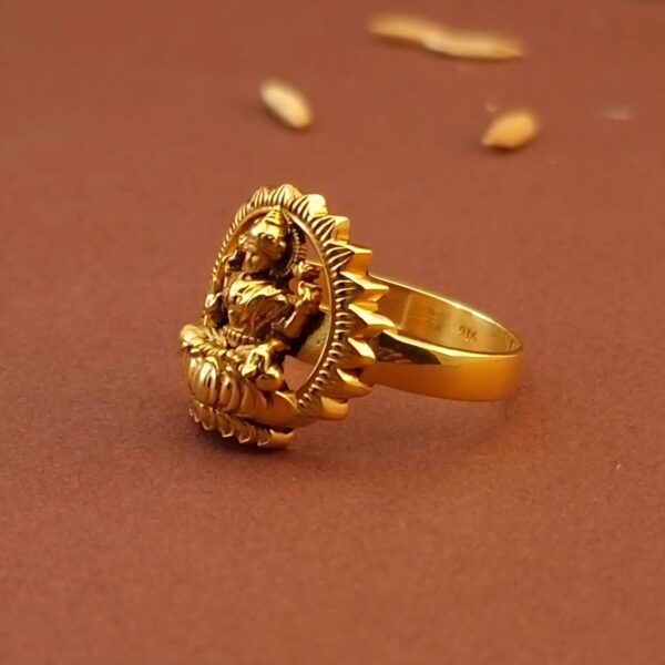 Gold Lakshmi Devi Ring