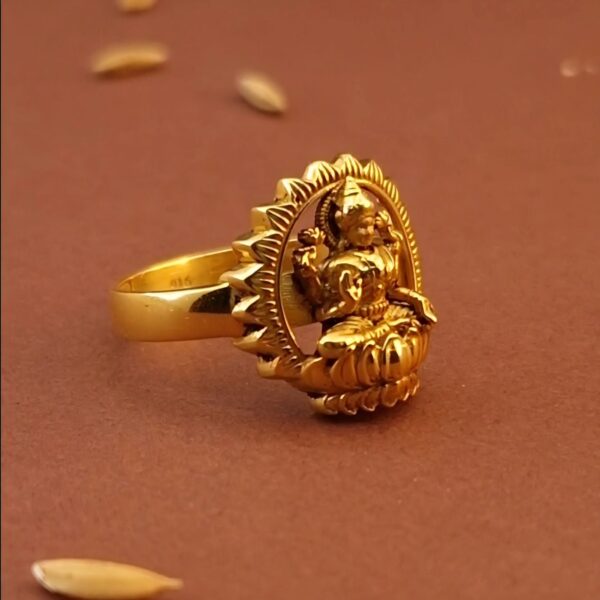 Gold Lakshmi Devi Ring