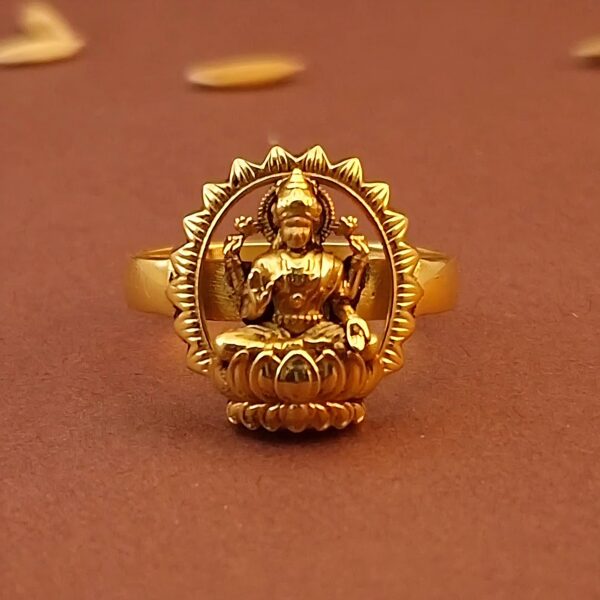 Gold Lakshmi Devi Ring
