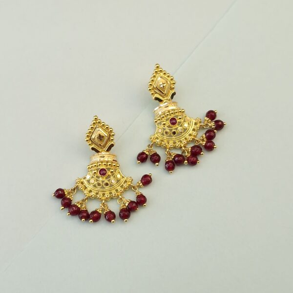 GOLD RUBY EARRINGS