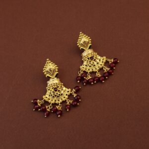 GOLD RUBY EARRINGS