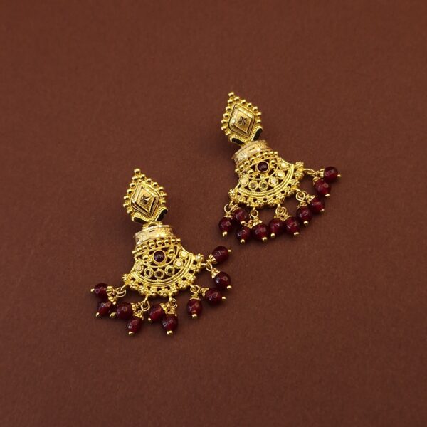 GOLD RUBY EARRINGS